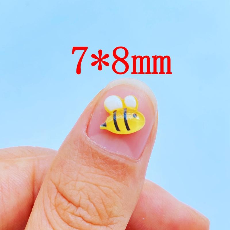 50/100 Pcs New Mini Kawaii Cartoon Honeybee Resin Scrapbook Rhinestones 3D For DIY Manicure Accessories Decorations