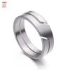 Diamond Inlaid Stainless Steel Couple Rings: European American Fashion Titanium Finger Jewelry