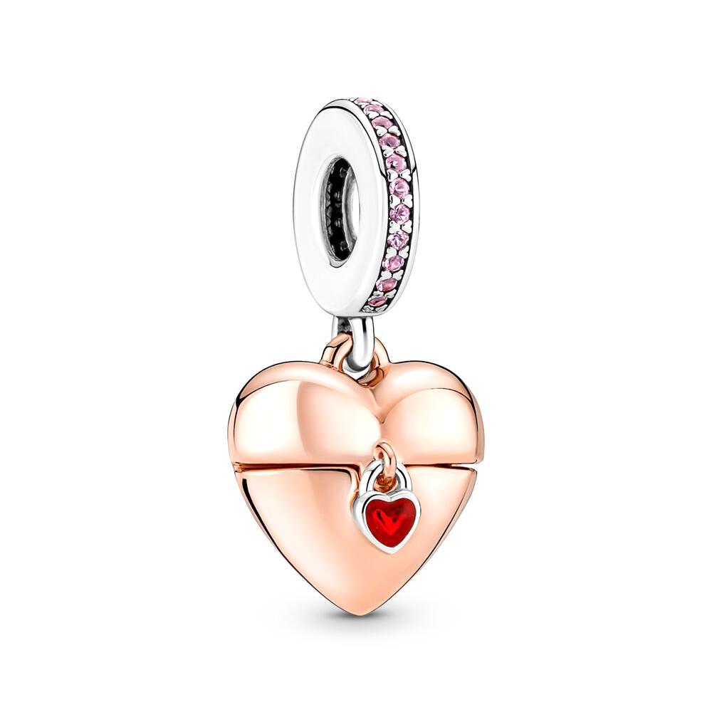 New  S925 Silver Camping Night Sky Heart Shape Pendants Fit For Couples Bracelet Nacklace Jewelry Gift DIY Making