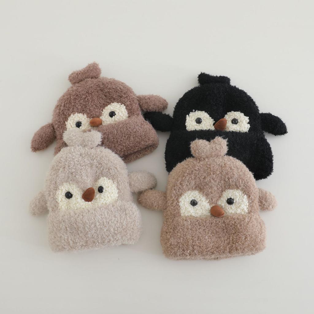 Cute Penguin Doll with Hands That Can Be Pressed To Make Sounds Plush Hat for Women in Autumn and Winter New Product Warm and Thickened