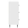 White Drawer Cabinet 66 x 34.5 x 89.5 cm Particleboard