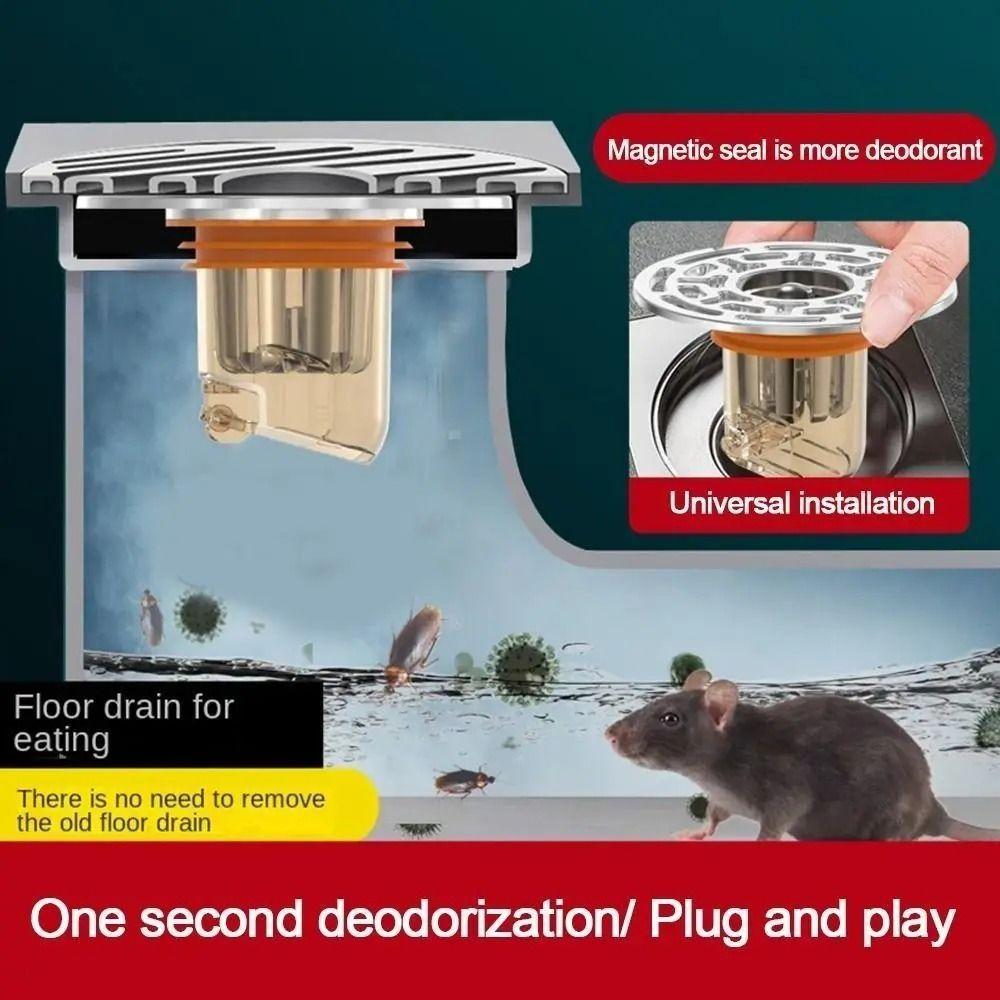 One-Way Drain Valve Drain Filter Magnetic Self-Closing Shower Drain Floor Drain  Bath Shower