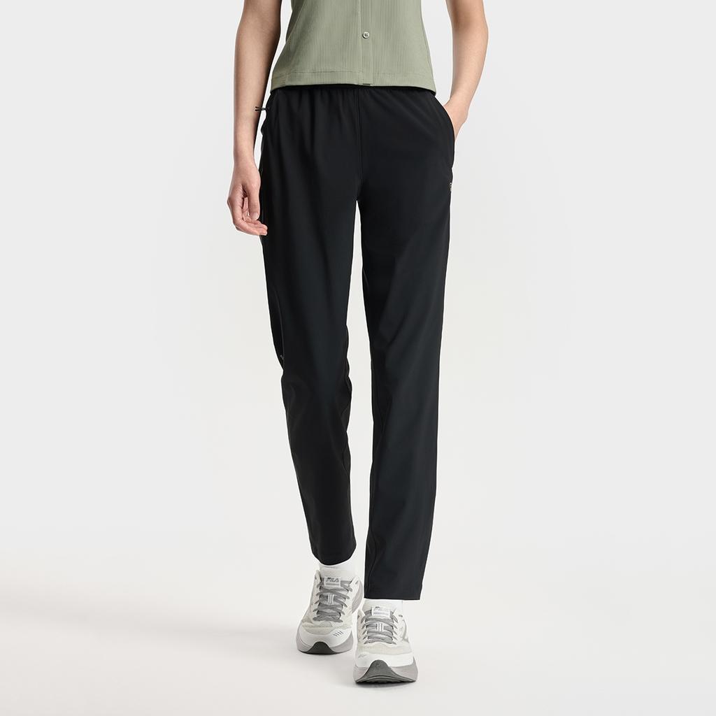 FILA Fitness SS25 Casual Comfortable Versatile Simple Knitted Sports Pants Women bottoms Deep-Black A11W531607F-BK