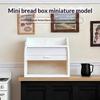 Miniature Bread Storage Cabinet Ornament Dollhouse Bread Display Cabinet Model 1/12 Dollhouse Kitchen Scene Decoration Toys
