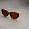 2025 New Vintage Fashion Small Cat Eye Sunglasses Ladies Metal Leg Sun Glasses Women Retro Luxury Original Designer UV400 Gafas
