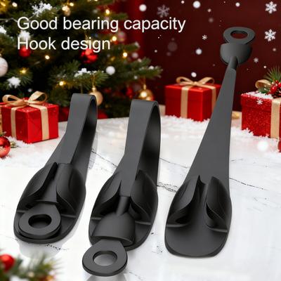 Christmas Garland Hanger Adhesive Mantle Fireplace Front Door Wreath Stocking Holder Tie Multi-functional Silicone Hook Strap