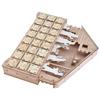 LED Light Calendar Wooden Desk Calendar Christmas Advent Calendar Ornament for Holiday Decoration