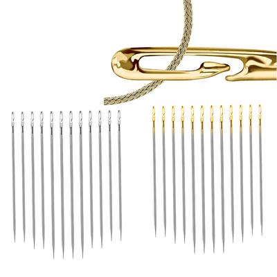 24 stycken/set Självgängande Symaskinsnålar Handstickning Broderinålar För DIY-sömnad och Reparation Enkel Sidogängning