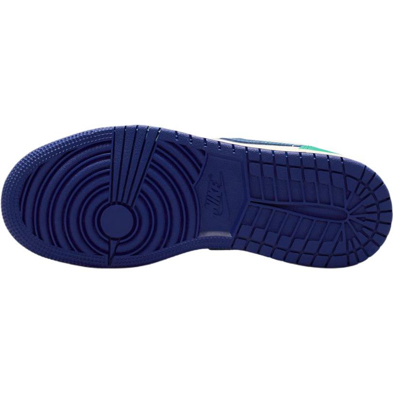 Air Jordan 1 Low GS Rare Air Kids Sneakers Blue Sail Stadium-Green 553560-147