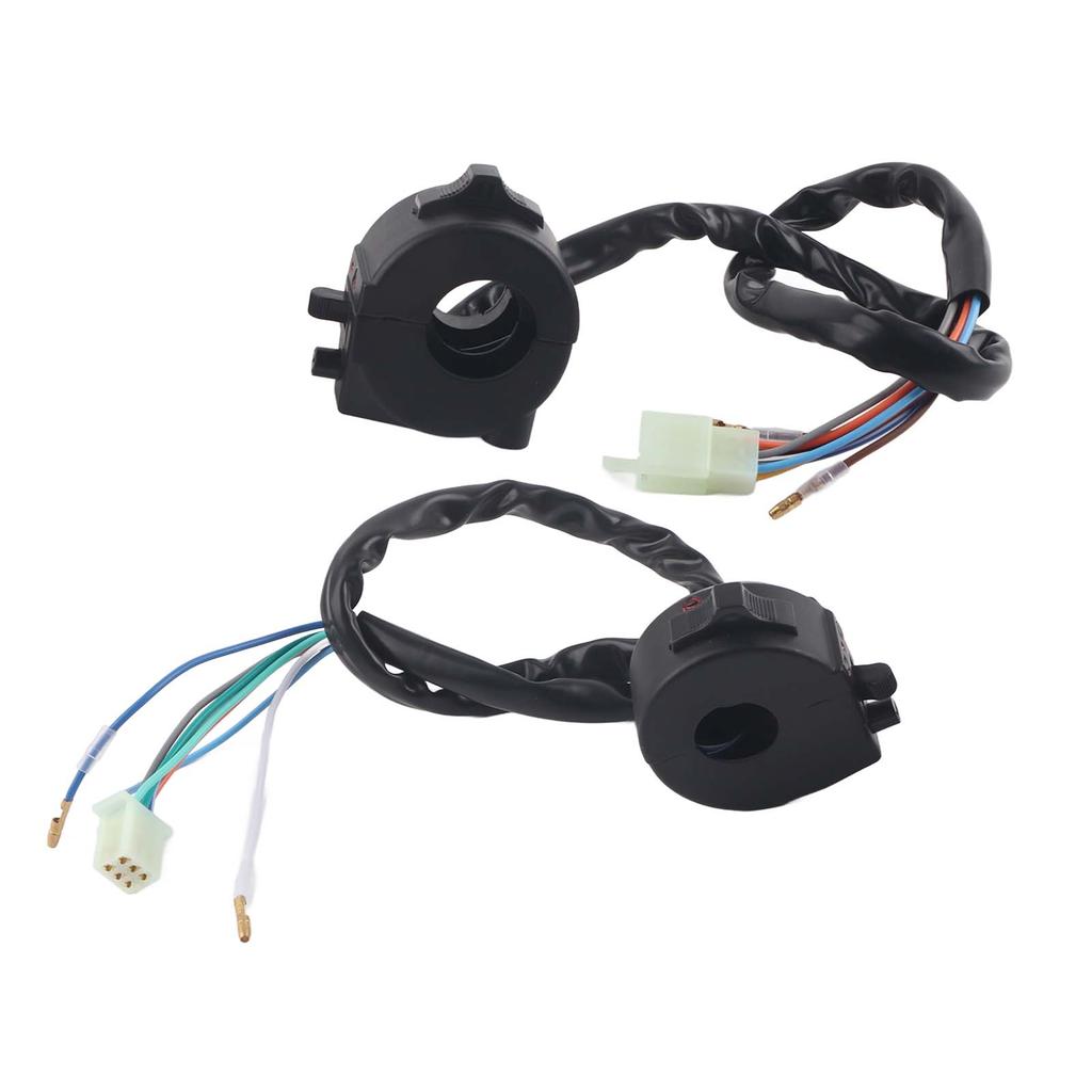 Pair of Universal 22mm Motorcycle Handlebar Switch Control Left & Right Side Horn