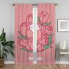 Set Of 2 Halloween Decoration Molangs Kitchen Curtains Living Room Curtain Blinds Home Interior Shades Partition Polyester Perfect For Area