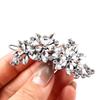 2pc Minimalist Rhinestone Crystal Women's Hair Clip Bride Hair Accessories Banquet Daily Versatile Girls Sweet Jewelry Hair Comb
