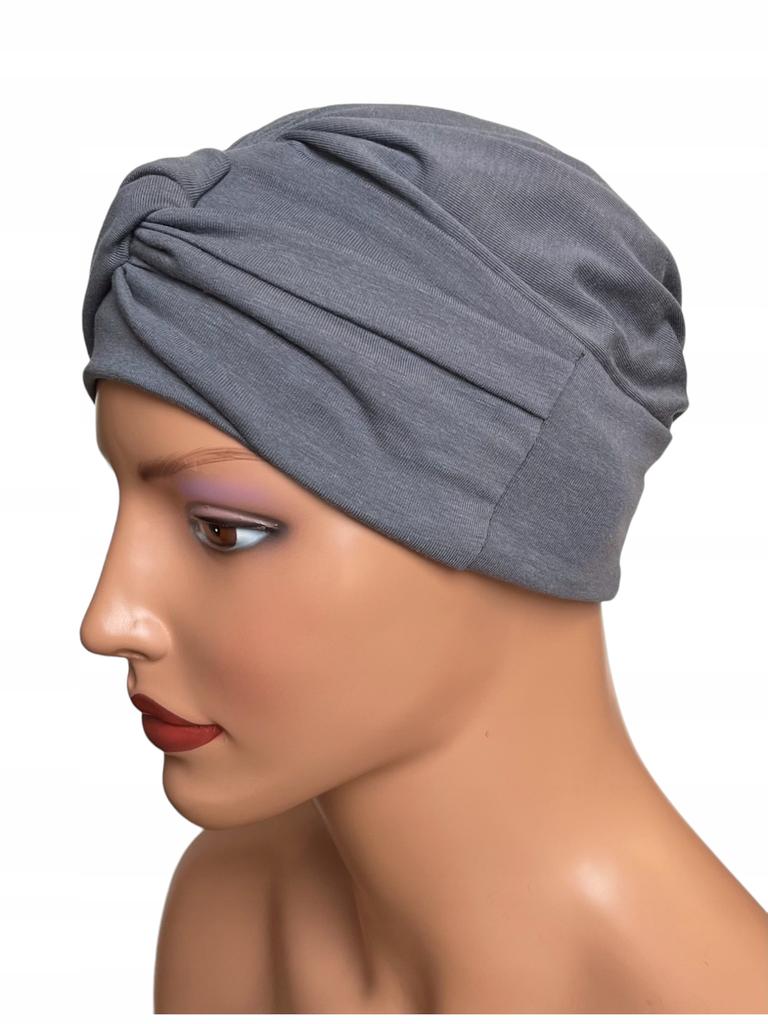 Przeplatany Turban Sara Ciemny Popiel Z Bambusa Także Po Chemioterapii