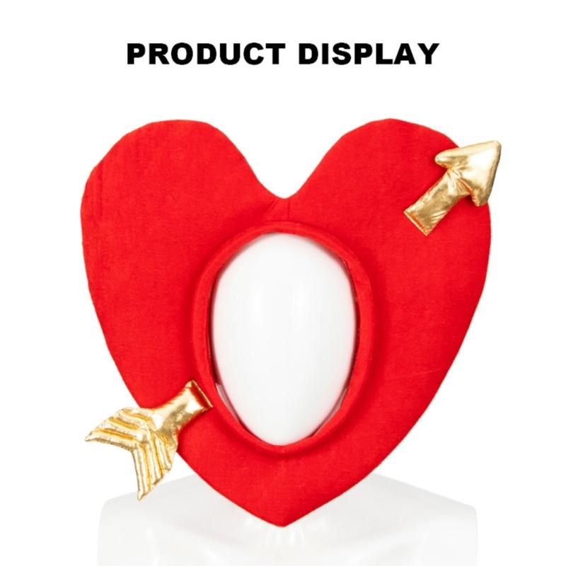 Novelty Love Heart Headcover Hat Breathable Festival Gathering Hat Party Supply