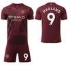 2024-25 Man City Červený 3. venkovní dres #9 Haaland #17 De Bruyne Fotbalové dresy
