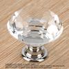 1PCS 30mm   Shape   Glass Pull Handle Cabinet Drawer Door Knob (Transparet)