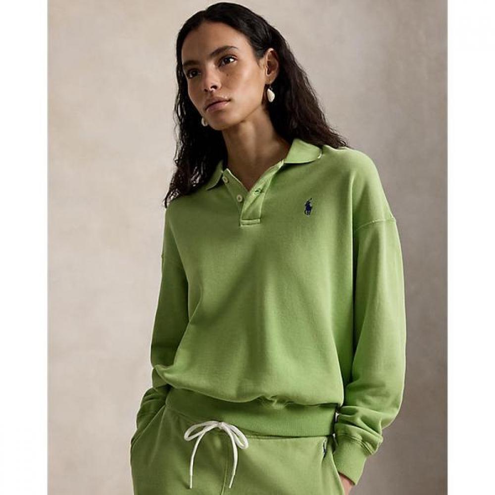 Polo Ralph Lauren Women S Lightweight Fleece Long Sleeve Polo  Wmpokninfb2105430 XS