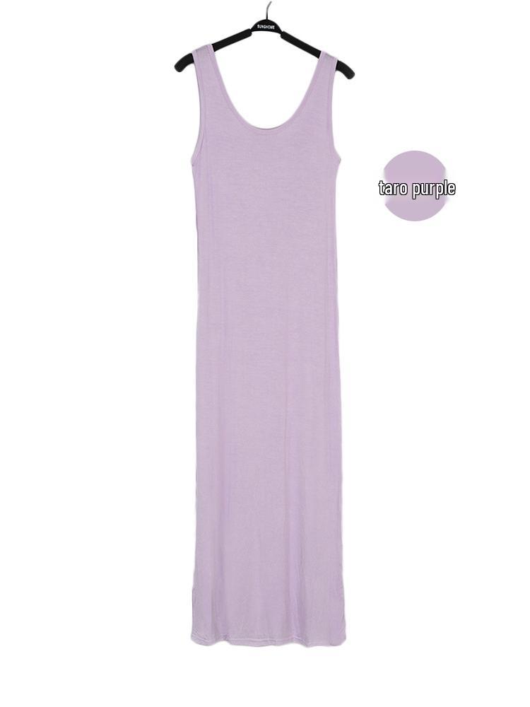 Women's Plus Size Spaghetti Strap Loose Modal Long Beach Dress