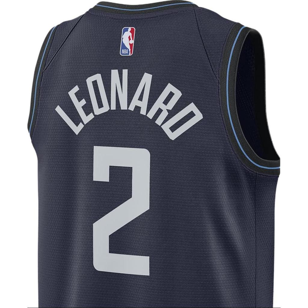 Nike Kawhi Leonard LA Clippers City Edition Numeric Print Basketball Jersey Men Tops Navy-Blue DX8505-420