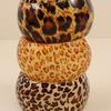 Trendy Exaggerated Wide Brimmed C-shaped Open Leopard Print Bracelet, Fashionable Geometric Jewelry