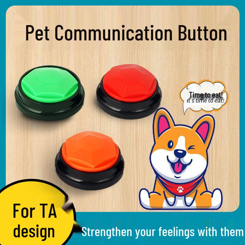 Pet Training & Sound Recording Button Toy for Dogs and Cats