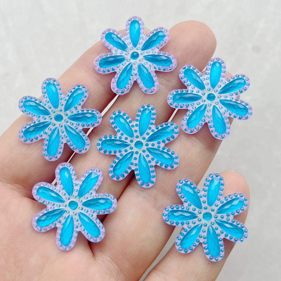 20 Pieces of 25mm Charming Flower Rhinestone Scrapbook Suitable for Jewelry Making DIY Various Handmade Decorations
