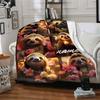 Sloth Serenity Gift Customizable Blanket Customize Text Comfortable Texture Throw For Sofa Couch Office Bed Picnics For All Occasions Stylish Decor