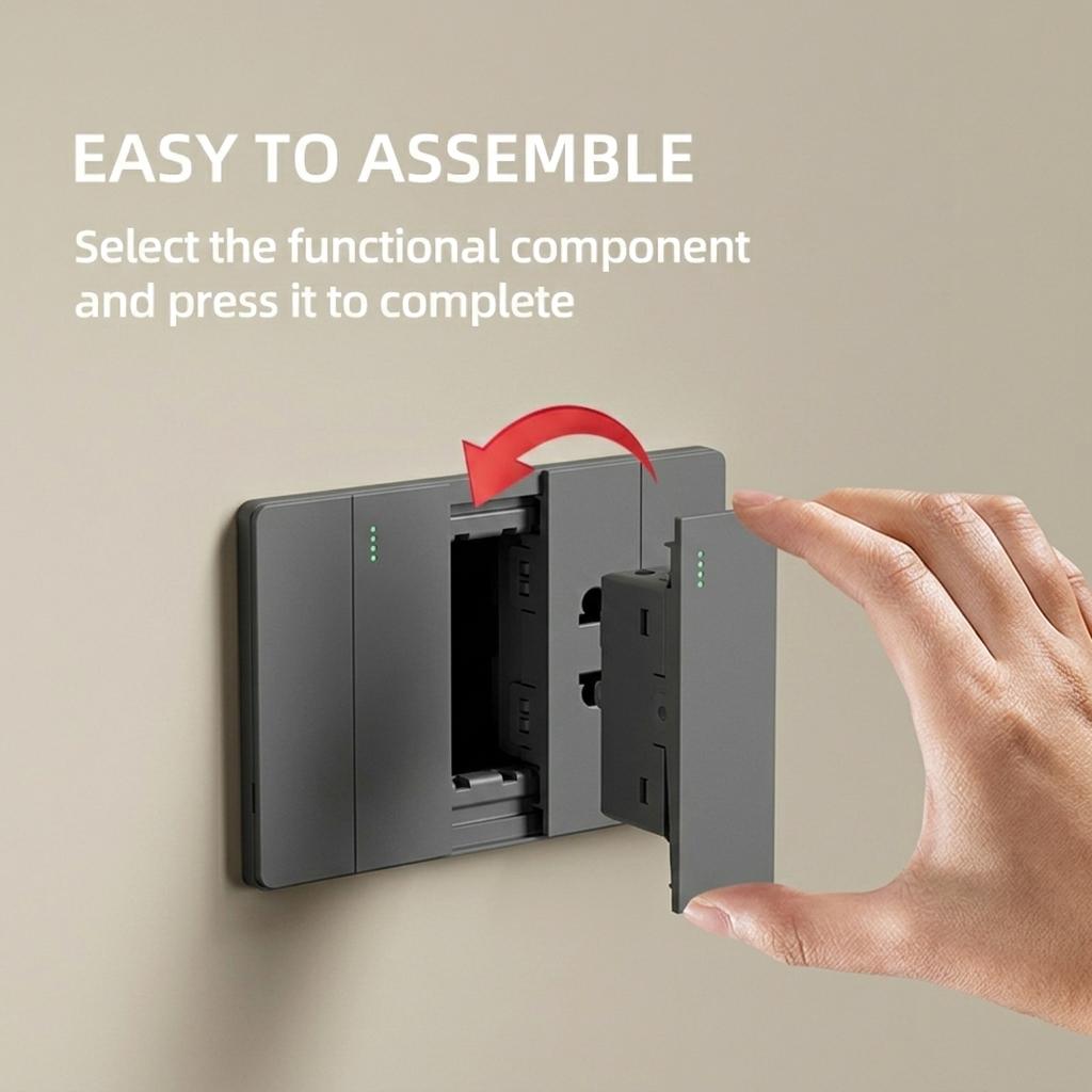 Brazil Standard Electrical 20A Socket Outlet with Usb Type-C Fast Charging 118 Type Wall Switches
