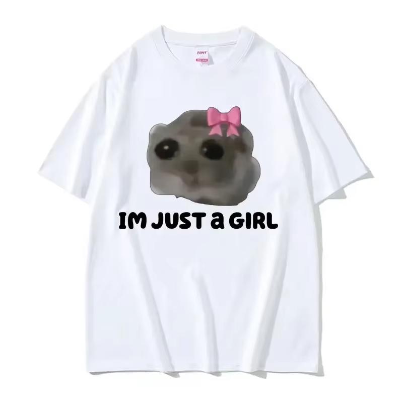 

Funny Trendy Cute Kawaii Sad Hamster Meme T Shirt Men Women Summer Fashion Vintage Tee Shirt Casual Oversized T-shirt Streetwear 4XL