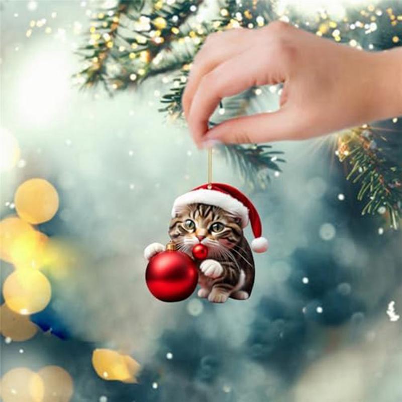 Practical-Funny Black Cats Ornaments Height Cute Cats Christmas Decoration Christmas Tree Hanging Decorations