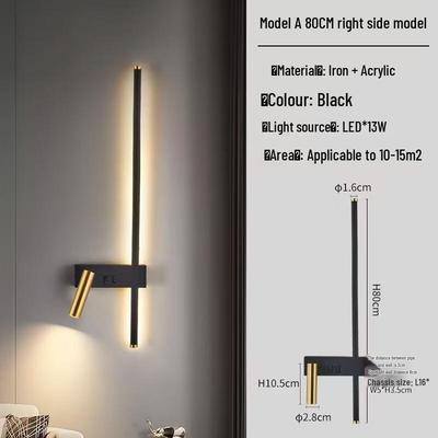 Severská minimalistická nástěnná lampa