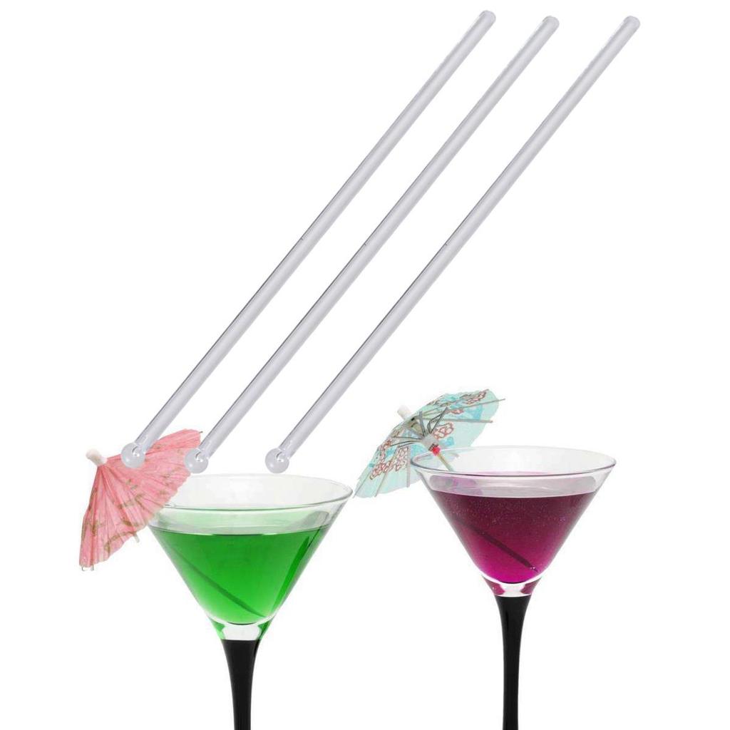 100/50 Stück Rührstäbchen Cocktail Getränkerührer Barwerkzeuge Kunststoff Getränkerühren Mischlöffel Stößel Für Bars Restaurants 5