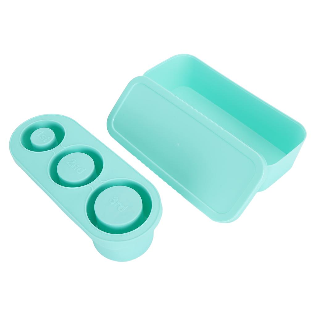 Ice Cube Tray for Tumbler Silicone Ice Maker for Making 3 Hollow Cylinder with Lid and Bin for Freez