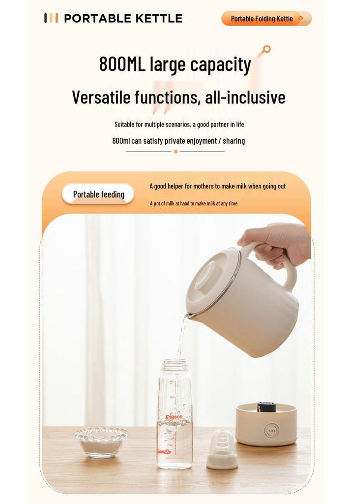 Compact Folding Electric Travel Kettle for Business and Outdoor Use