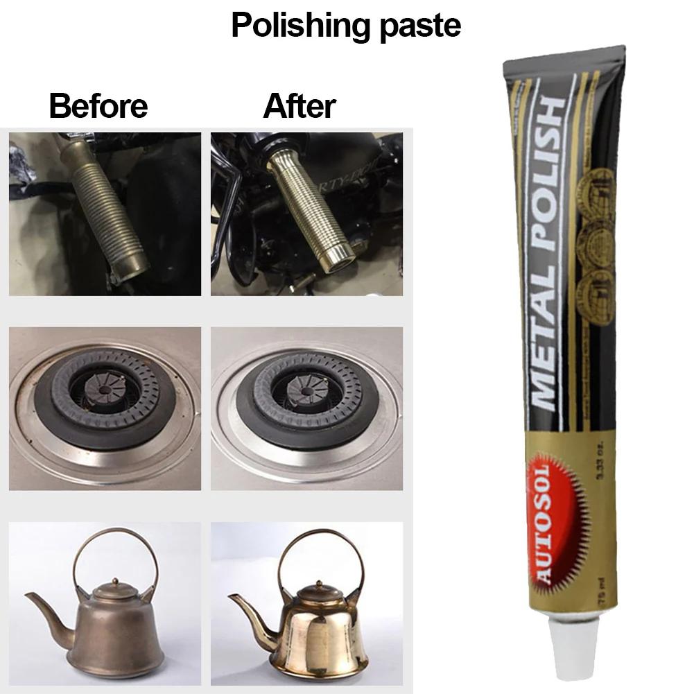 50/100g Metallpoliturcreme Multifunktions-Rostentferner Reinigungs-Polierpaste für Aluminium Edelstahl Chrom und mehr