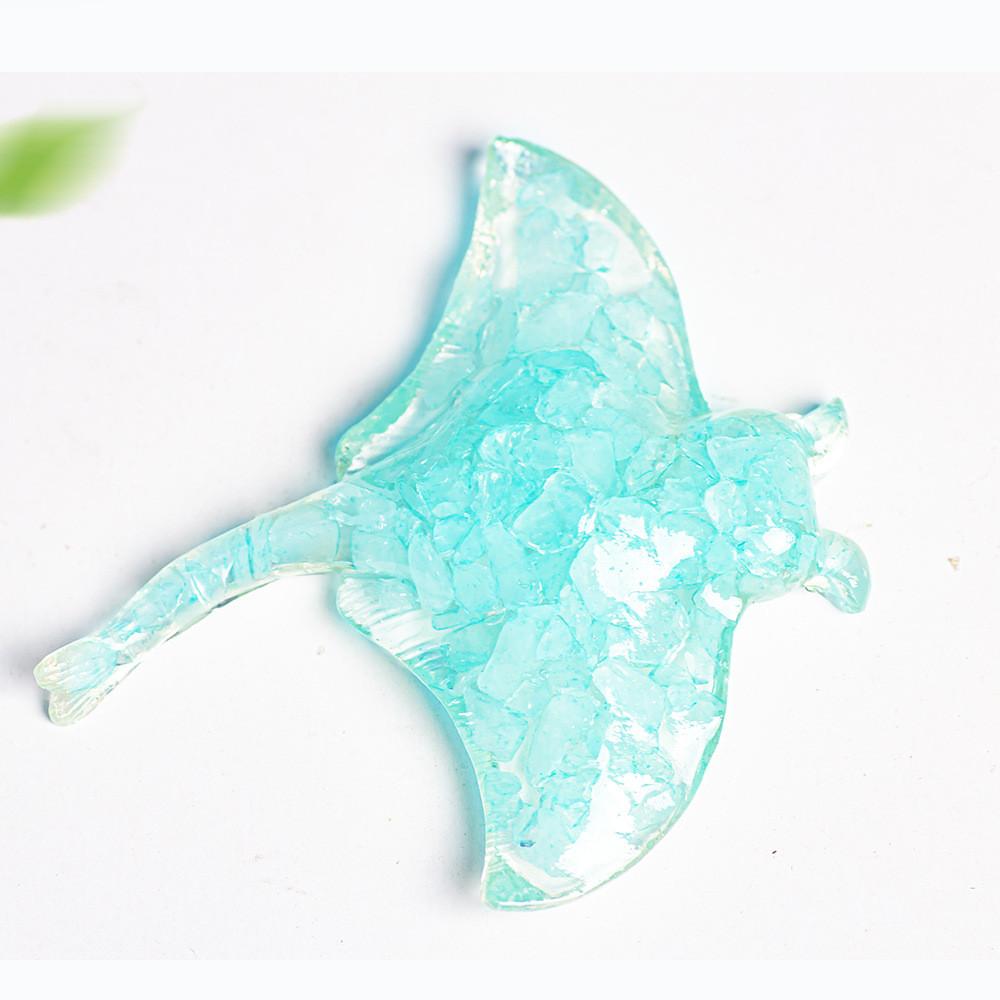 Ocean Creature Resin Sculpture With Natural Crystals For Home Decor And Giftgiving