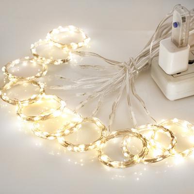 USB-Vorhanglichter, 300 LEDs, 8 Modi mit Steuerung, Weihnachtsfeier