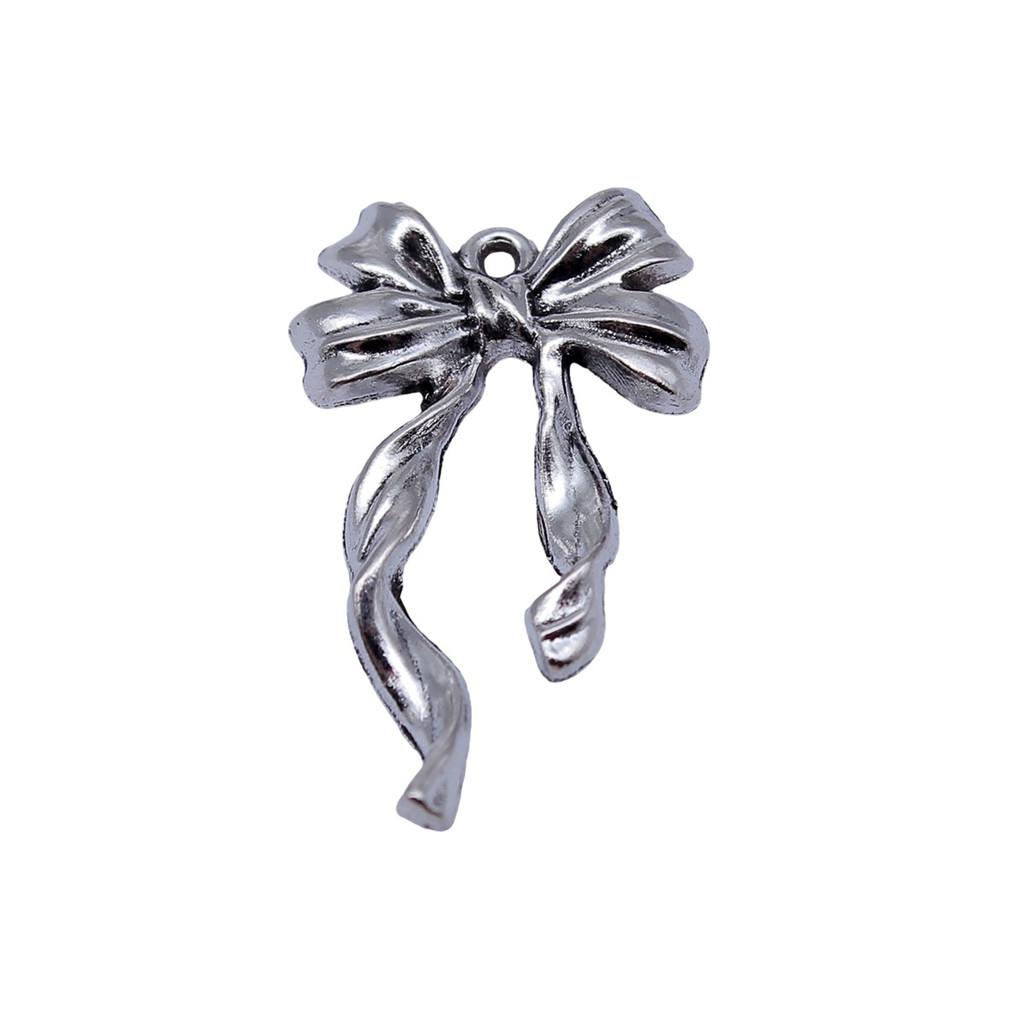 Pendants Bow With Crown Charms For Princess Themed Jewelry Making Alloy