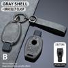 Leather Car Key Case Cover Holder Protector For Mercedes Benz A B C E Class Gls Gla Glk Glc Cls Cla Amg W204 W205 W212 W463 W176