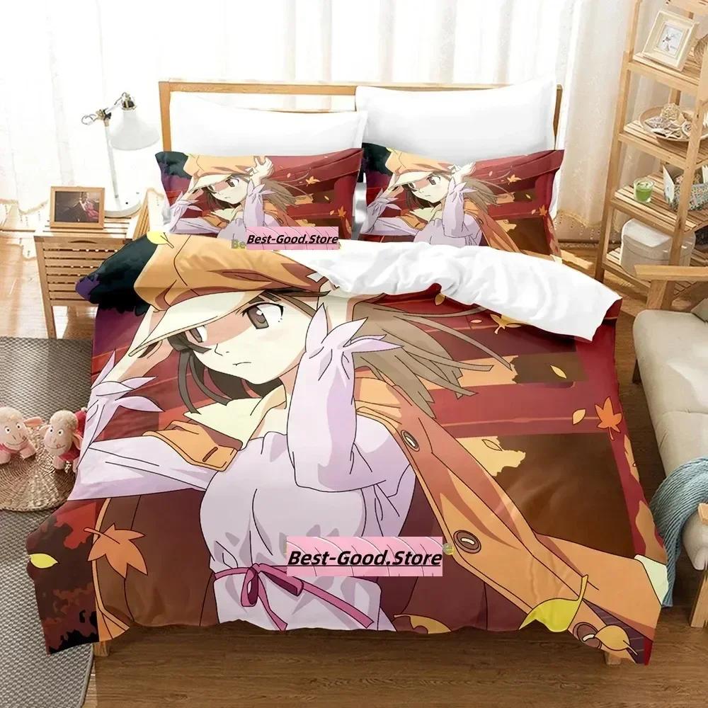 

Comforter Bakemonogatari Bedding Set Single Twin Printed Bed Set With Bed Single Double Queen Super King Size Comforter (quilt)-EU Single(135*200cm)3pcs