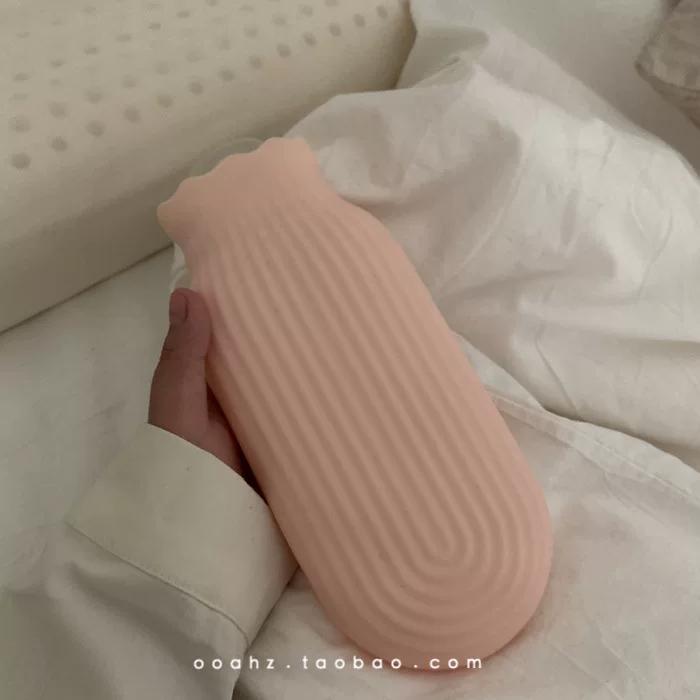 Cold Hands and Feet Say Leakage Soft Woolen Silicone Environmental-Friendly Hot Water Bag Microwaveable Heating Water Injection Hand Warmer Stomach