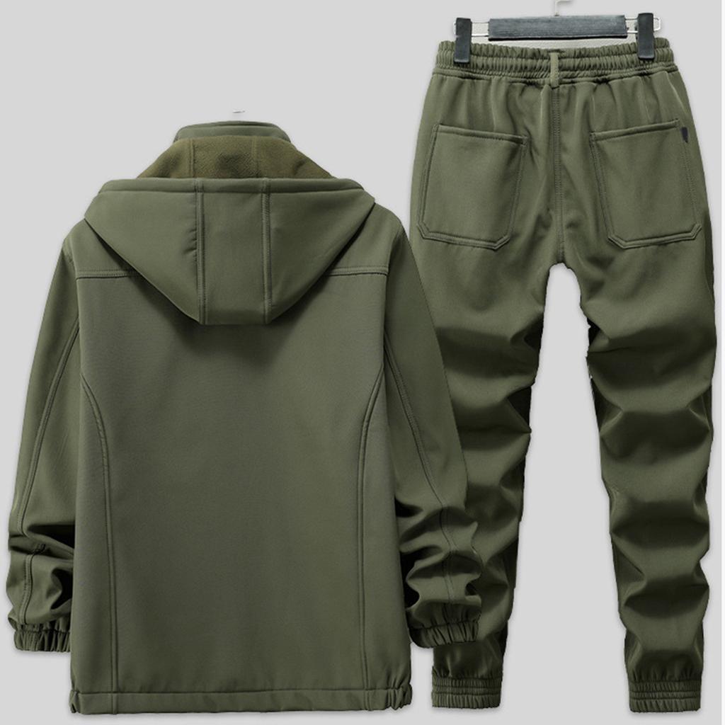 Men's Fleece Jacket Suit Men's Cotton Jacket Cold Resistant Mountaineering Outdoor Warm Suit