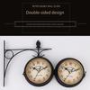 Antique Iron Double Side Wall Clock Easy Read Hanging Wall Clocks Home Decors for Outdoor Indoor Photography Props