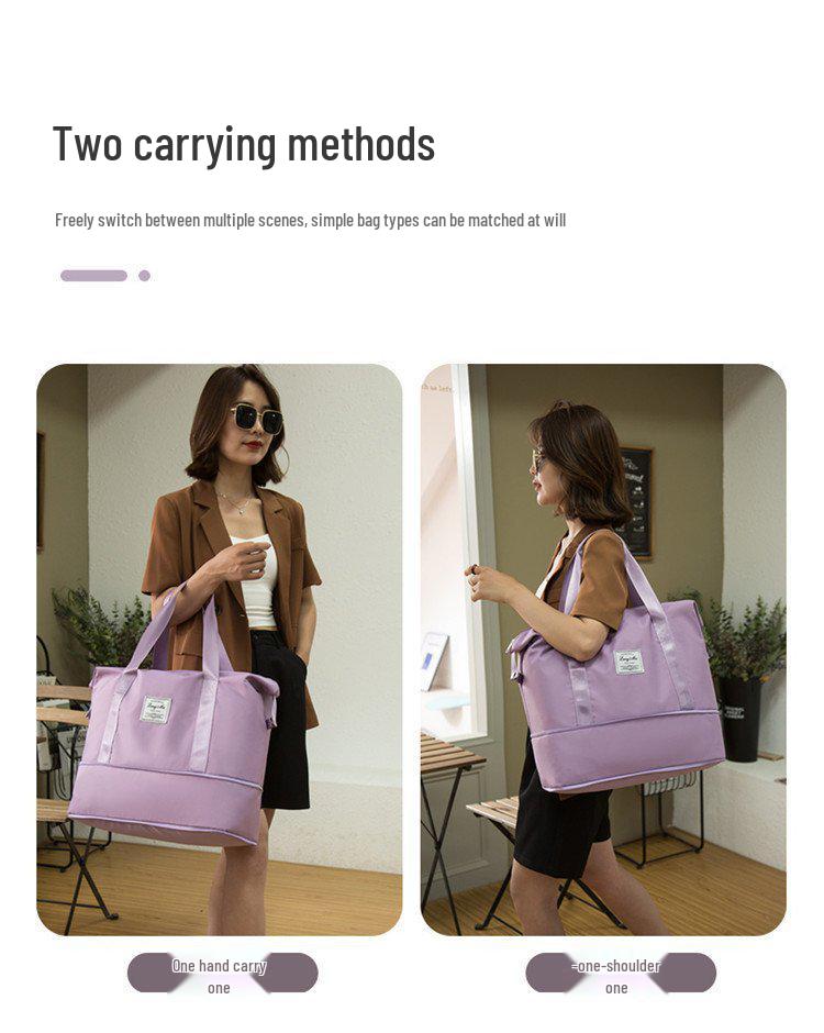 Women's Lightweight Large-Capacity Travel Bag for Short-Distance and Sports Trips
