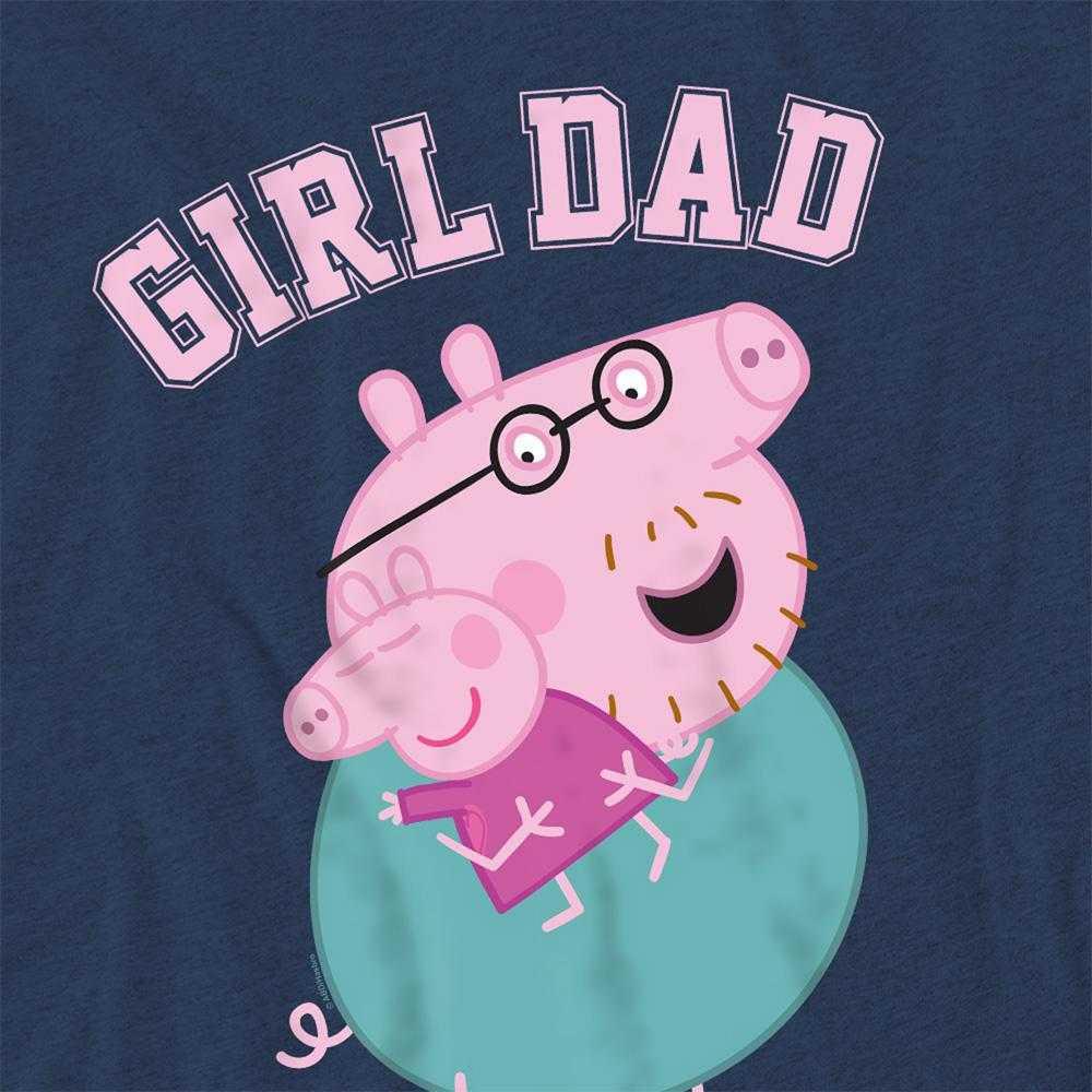 Peppa Pig Unisex Adult Girl Dad Daddy Pig Heather T-Shirt