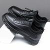 Men's Casual Leather Shoes 2025 New Autumn and Winter Business British Leather Shoes Fashionable Soft Sole Anti Slip Work Shoes