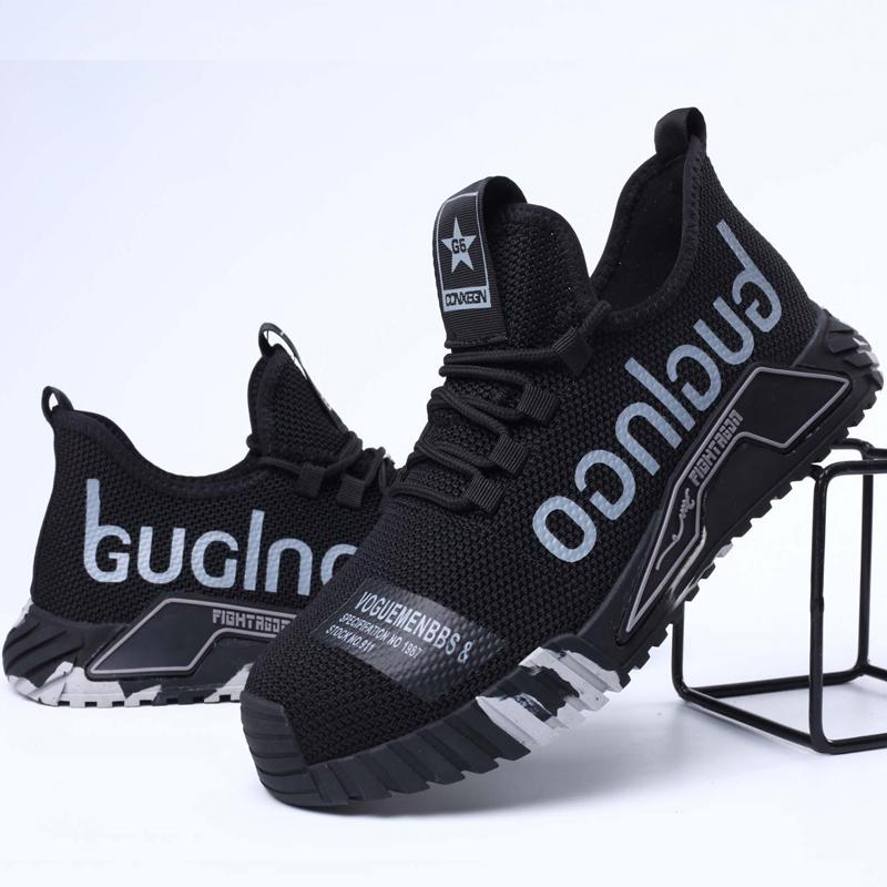 Men Work Safety Shoes Steel Toe Cap Indestructible Shoes Anti-smash Anti Puncture Work Sneakers Wear Resistant Protective Shoes