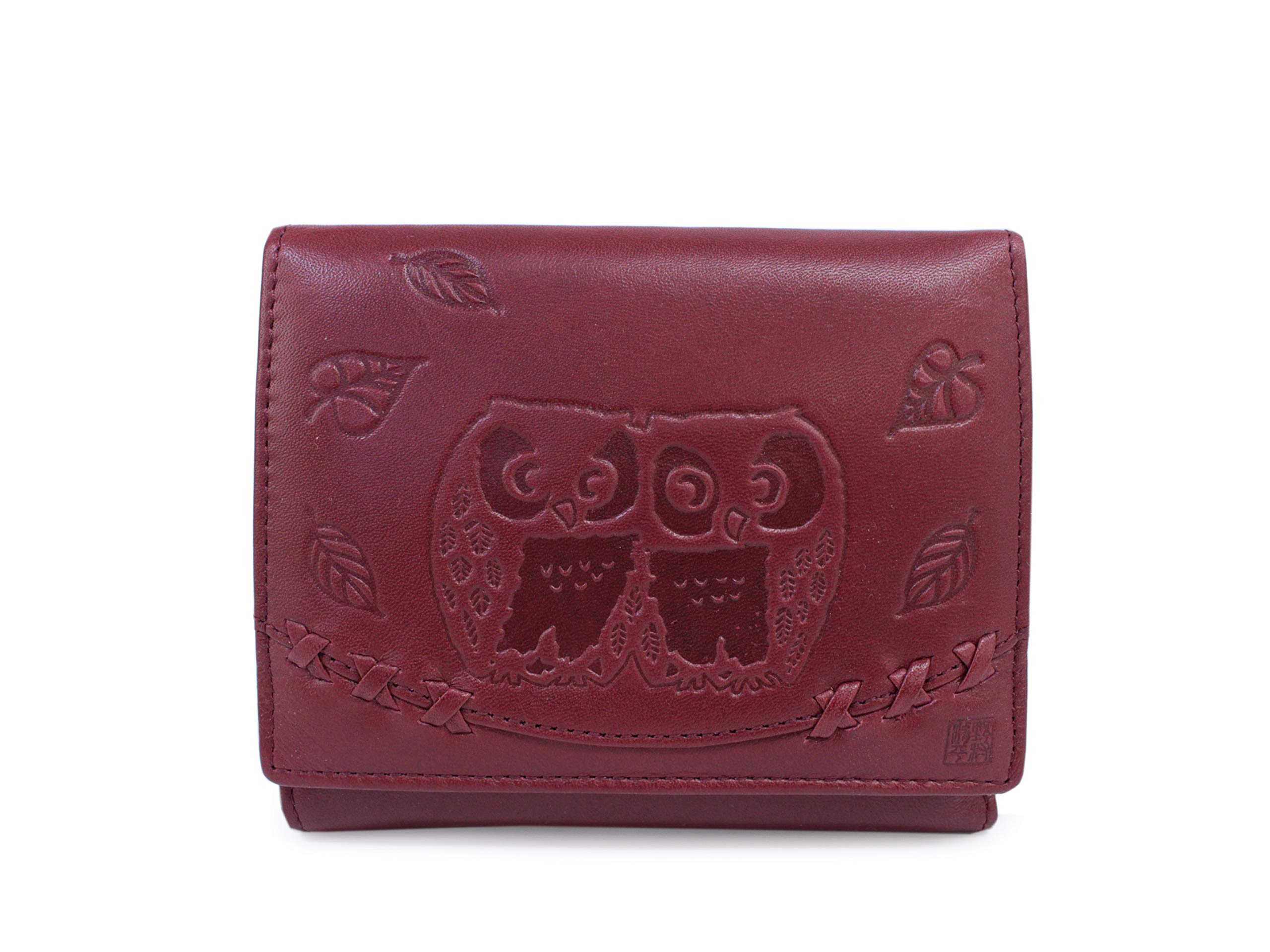 

[Nomura Shuhei] Friendly Owl Series Bi-fold wallet with box-shaped coin purse Wine винний