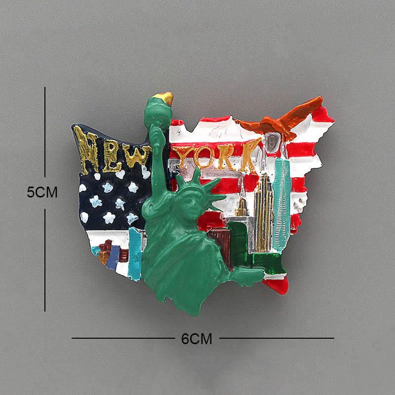 Turismo Americano Nova York Estátua da Liberdade Atlantic City Times Square Nova York ímã de geladeira adesivo magnético para geladeira