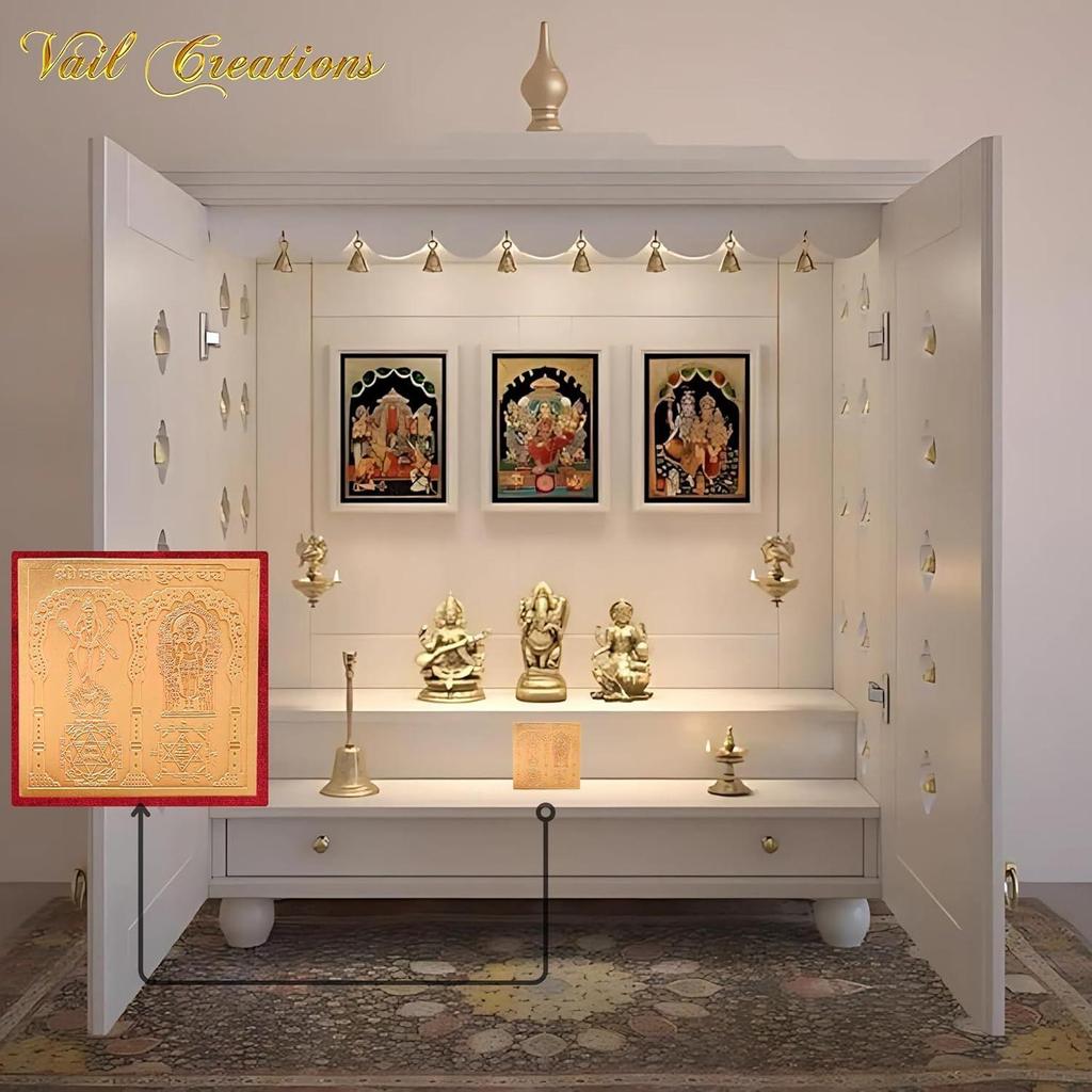 Shree Laxmi Kuber Yantra Original for Home Diwali Office Shop | Mahalaxmi Kuber Yantra Copper